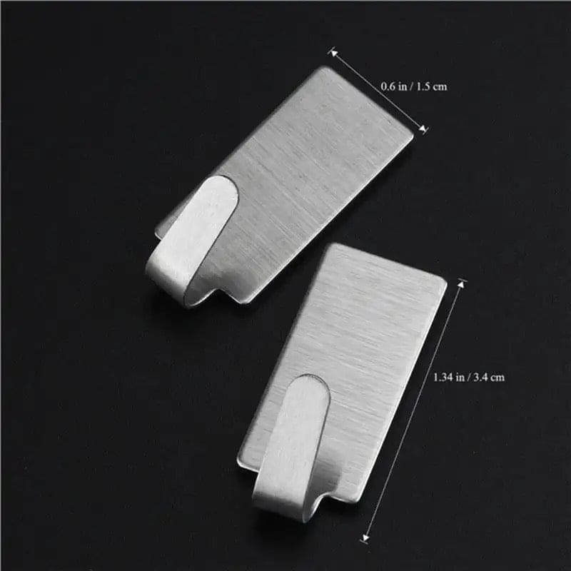 Set Of 6 Steel Hooks, Kitchen Bathroom Wall Bracket Shelf, Metal Commands Hook, Wall Mounted Razor Brackets, Self Adhesive Metal Towel Hooks, Bathroom Home Storage Organization Hooks Set Of 6 Steel Hooks, Kitchen Bathroom Wall Bracket Shelf, Metal Commands Hook, Wall Mounted Razor Brackets, Self Adhesive Metal Towel Hooks, Bathroom Home Storage Organization Hooks